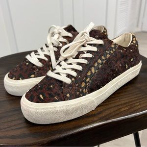 Madewell Calf Printed Sneakers In Rich Brown|
Size 7